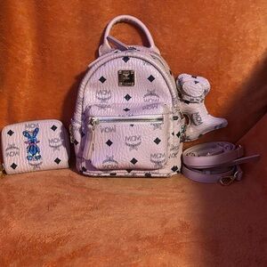 MCM Kids' Light Pink Backpack Set